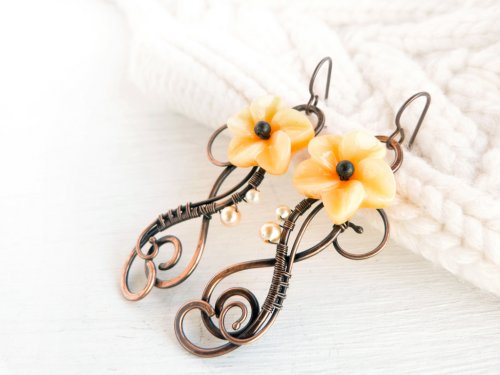 Bloom Wire Earrings Wire Jewelry Tutorial