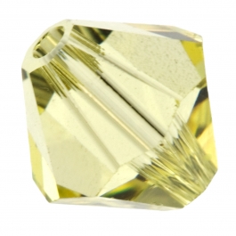 6mm Jonquil 5301 Bi-Cone Swarovski Crystal Beads - Pack of 10