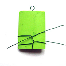 Netted Rectangle Bead Pendant