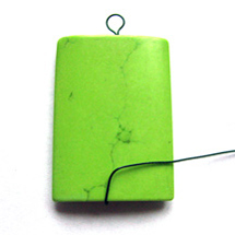 Netted Rectangle Bead Pendant