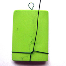 Netted Rectangle Bead Pendant