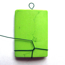 Netted Rectangle Bead Pendant