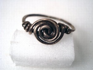 Judy Larson's Coiled Wire Jewelry Series Part 1 - Everything New is Old - , Classic Wire Jewelry, Coiling, Coiling Wire, Wire Coiling, Loops, Wire Loop, Wrapped Wire Loop, , Silver wire spiral ring