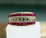 Judy Ellis's July Birthstone - The Ruby - , General Education, Design, , Ruby and diamonds set in bracelet