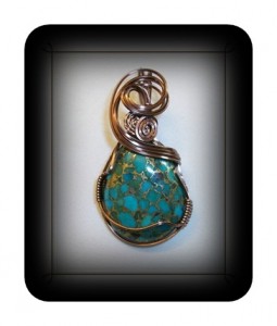 Judy Ellis's Gem Profile- Turquoise - , General Education, , Turquoise and copper pendant