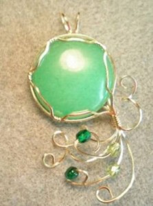 Dale Armstrong's Gem Profile- Quartz Introduction - , General Education, , Green quartz cabochon pendant