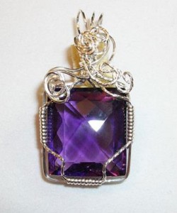 Dale Armstrong's Gem Profile- Amethyst - , General Education, , Amethyst Pendant with silver filled wire