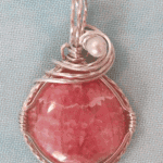 Dale Armstrong's Gem Profile- Rhodochrosite - , General Education, , Rhodochrosite wire wrapped pendant