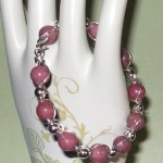 Judy Ellis's Gem Profile- Rhodonite - , General Education, , Rhodonite and sterling silver bead bracelet