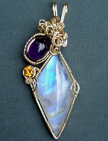 Dale Armstrong's Gem Profile- Moonstone - , General Education, , Rainbow Moonstone pendant