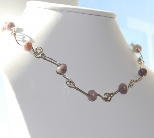 Judy Ellis's Gem Profile- Lepidolite and Sugilite - , General Education, , Lepidolite necklace