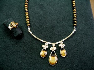 Dale Armstrong's Gem Profile- Tiger Eye - , General Education, , Wire wrapped tiger eye necklace