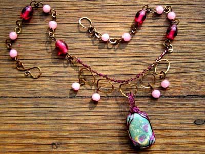 Dale Armstrong's Gem Profile- Ruby Fuchsite - , General Education, , Colorful Ruby in Fuchsite Necklace