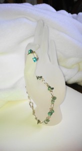 Judy Ellis's Gem Profile- Apatite - , General Education, , Apatite bracelet is made with Argentium silver wire