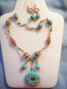 Judy Ellis's Gem Profile- Magnesite - , General Education, , Turquoise Magnesite donut necklace