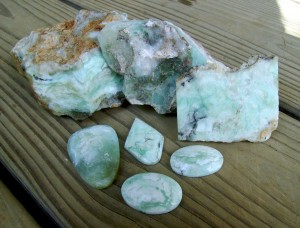 Dale Armstrong's Gem Profile- Common Opal - , General Education, , Peruvian blue rough opal and cabochons