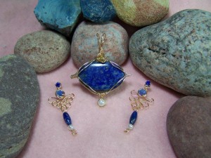 Dale Armstrong's Gem Profile- Lapis Lazuli - , General Education, , Lapis Lazuli Pendant and earrings