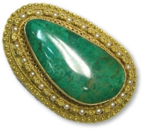 Judy Ellis's Gem Profile- Eilat Stone - , General Education, , Eilat stone pendant. Courtesy of Ophir Jewelry