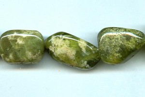 Judy Ellis's Gem Profile- Vesuvianite - , General Education, , Vesuvianite beads