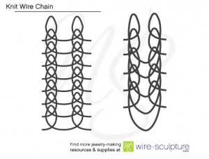 Judy Ellis's Viking Knit Chain and I Cord Chain - , General Education, Crocheting, Knitting, Knitting With Wire, Diagram of Viking Knit chain