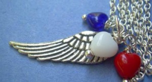 Judy Ellis's Remembering the Fallen - , Inspiration, Beads, Wing necklace