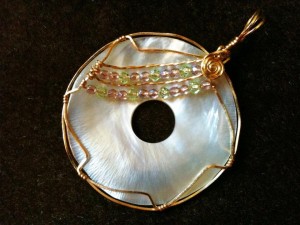 Judy Ellis's Gem profile- Paua and Abalone - , General Education, , Mother of Pearl Donut Pendant