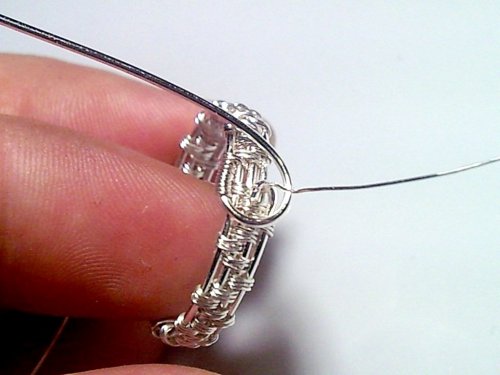 delilah's Beaded Bezel Wire Ring - , Wire Weaving, Spirals, Wire Spiral, Spiral Wire Wrap, Weaving, Wire Weaving, Weaving Wire, 