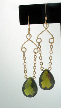 Dale Armstrong's Briolette Earrings - , Contemporary Wire Jewelry, Wire Wrapping, Wrapping, Wire Wrapping Jewelry, 