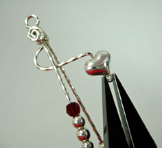 Sonja Kiser's Love Drop Earrings - , Contemporary Wire Jewelry, Wire Wrapping, Wrapping, Wire Wrapping Jewelry, 