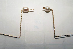 Jill Gentry's Figure 8 Pearl Earrings - , Contemporary Wire Jewelry, Wire Wrapping, Wrapping, Wire Wrapping Jewelry, 