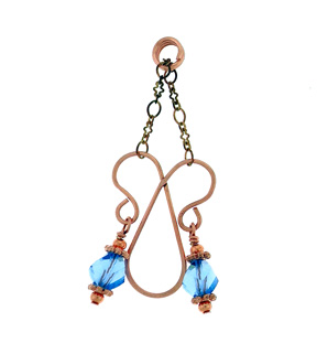 Mary Bailey's Forget Me Not Pendant - , Contemporary Wire Jewelry, Wire Wrapping, Wrapping, Wire Wrapping Jewelry, 