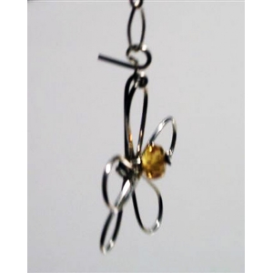 Jill Gentry's Crazy Daisy Earrings - , Contemporary Wire Jewelry, Wire Wrapping, Wrapping, Wire Wrapping Jewelry, Wrapping loop  and longer wire ends.