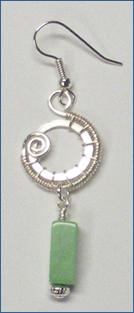 Judy Larson's Snail Trail Spiral Earrings - , Contemporary Wire Jewelry, Wire Wrapping, Wrapping, Wire Wrapping Jewelry, Weaving, Wire Weaving, Weaving Wire, Trimming wire.