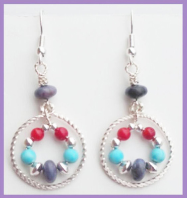 Judy Larson's Crazy Hoop Earrings - , Contemporary Wire Jewelry, Coiling, Coiling Wire, Wire Coiling, Loops, Wire Loop, Wrapped Wire Loop, Wire Wrapping, Wrapping, Wire Wrapping Jewelry, Attaching ear wires.