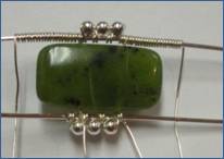 Judy Larson's Double Delight Jade Bracelet - , Contemporary Wire Jewelry, Coiling, Coiling Wire, Wire Coiling, Jump Rings, Jump Ring, Making Jump Rings, Wire Wrapping, Wrapping, Wire Wrapping Jewelry, Adding more pieces.