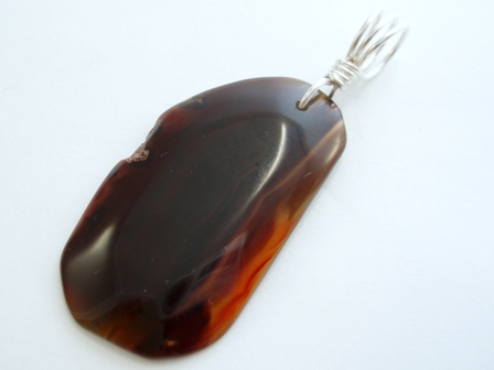 Wire wrap top drilled on sale pendant