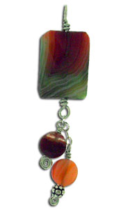 Dale Armstrong's Quick Bead and Wire Pendant - , Contemporary Wire Jewelry, Loops, Wire Loop, Wrapped Wire Loop, Wire Wrapping, Wrapping, Wire Wrapping Jewelry, Make a tiny rosette and add any accent beads.