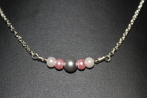 Layna Palmer's First Valentine Together Necklace - , Contemporary Wire Jewelry, Wire Wrapping, Wrapping, Wire Wrapping Jewelry, Completeing the rosary link, adding beads.