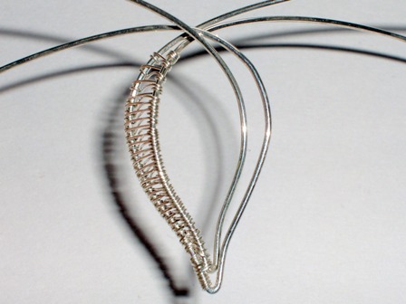 Abby Hook's Seed of Change Pendant - Trim., Wire Weaving, Weaving, Wire Weaving, Weaving Wire, weave the frame wires