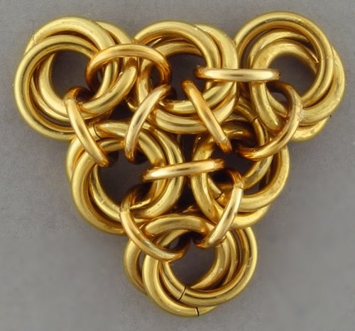 Marilyn Gardiner's Petal Maille Pendant - , Chain Maille Jewelry, Making Chain, Chain Making , Multiple Mobius components connected with jump rings