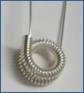 Judy Larson's Coiled Rosette Link - , Findings & Components, Toggles & Clasps, Earwire & Headpin, Coiling, Coiling Wire, Wire Coiling, Findings, Clasps, Components, Loops, Wire Loop, Wrapped Wire Loop, Spirals, Wire Spiral, Spiral Wire Wrap, Beginning Sterling silver wire rosette