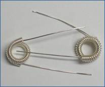 Judy Larson's Coiled Rosette Link - , Findings & Components, Toggles & Clasps, Earwire & Headpin, Coiling, Coiling Wire, Wire Coiling, Findings, Clasps, Components, Loops, Wire Loop, Wrapped Wire Loop, Spirals, Wire Spiral, Spiral Wire Wrap, Sterling Silver wire rosettes