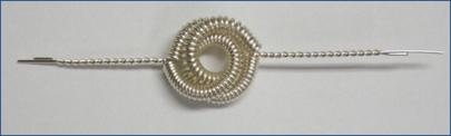 Judy Larson's Coiled Rosette Link - , Findings & Components, Toggles & Clasps, Earwire & Headpin, Coiling, Coiling Wire, Wire Coiling, Findings, Clasps, Components, Loops, Wire Loop, Wrapped Wire Loop, Spirals, Wire Spiral, Spiral Wire Wrap, Twisted sterling silver wire rosette