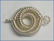 Judy Larson's Coiled Rosette Link - , Findings & Components, Toggles & Clasps, Earwire & Headpin, Coiling, Coiling Wire, Wire Coiling, Findings, Clasps, Components, Loops, Wire Loop, Wrapped Wire Loop, Spirals, Wire Spiral, Spiral Wire Wrap, Sterling silver rosette