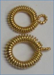 Judy Larson's Coiled Rosette Link - , Findings & Components, Toggles & Clasps, Earwire & Headpin, Coiling, Coiling Wire, Wire Coiling, Findings, Clasps, Components, Loops, Wire Loop, Wrapped Wire Loop, Spirals, Wire Spiral, Spiral Wire Wrap, Finished eye with 3 Step pliers