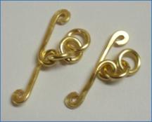 Judy Larson's Coiled Rosette Link - , Findings & Components, Toggles & Clasps, Earwire & Headpin, Coiling, Coiling Wire, Wire Coiling, Findings, Clasps, Components, Loops, Wire Loop, Wrapped Wire Loop, Spirals, Wire Spiral, Spiral Wire Wrap, Adding Jump Rings