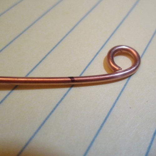 Kate Richbourg's Wire Hook Clasp  - , Findings & Components, Toggles & Clasps, Earwire & Headpin, Findings, Clasps, Components, Loops, Wire Loop, Wrapped Wire Loop, Using Marker on copper wire