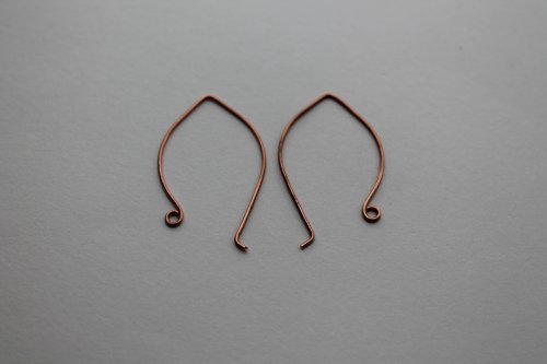 Abby Hook's Embellished Artisan Ear Wires - Bend the other end, Findings & Components, Toggles & Clasps, Earwire & Headpin, Lashing, Wire Lashing, Findings, Clasps, Components, bend up the other end on both ear wires