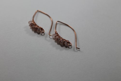 Abby Hook's Embellished Artisan Ear Wires - Trim the wires, Findings & Components, Toggles & Clasps, Earwire & Headpin, Lashing, Wire Lashing, Findings, Clasps, Components, trim the second ear wire ends