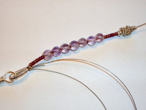 Abby Hook's Lavender Lariat Necklace - , Findings & Components, Toggles & Clasps, Earwire & Headpin, Coiling, Coiling Wire, Wire Coiling, Beads, add beads